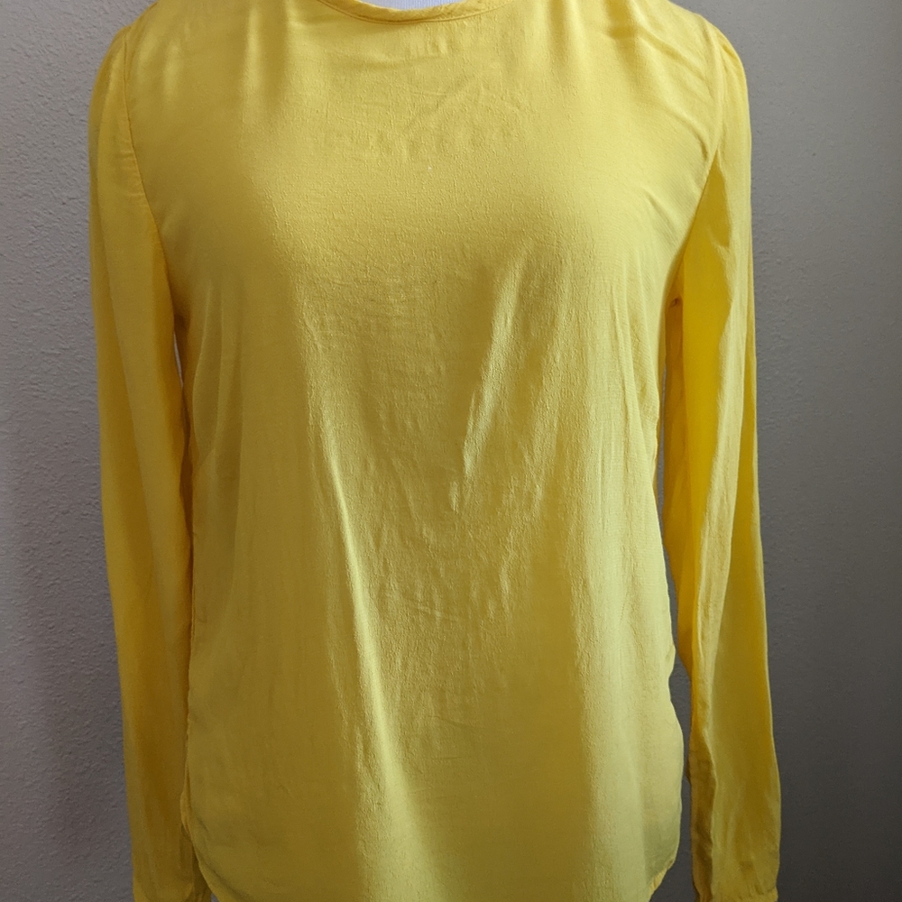 H&M yellow blouse size 2